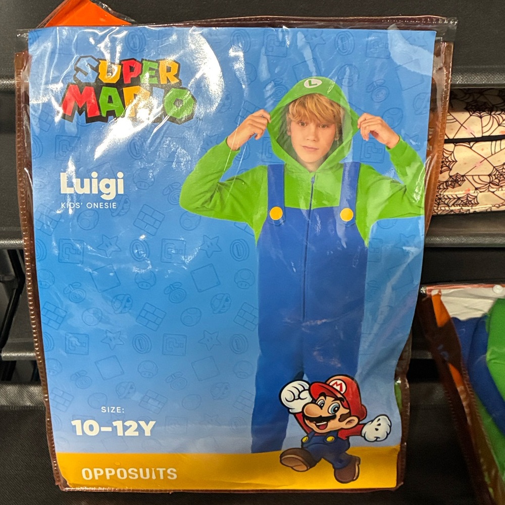 Super Mario Bros Luigi One piece costume